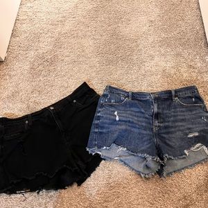 Aerie denim shorts, elastic back (x2) sz large